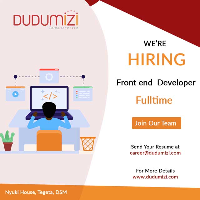 We are Hiring - Front End Developer